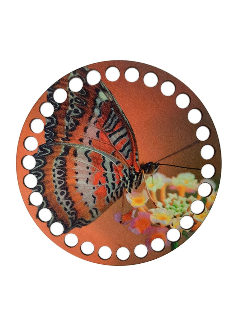 Донышко "Бабочка" с цветной картинкой 13см 