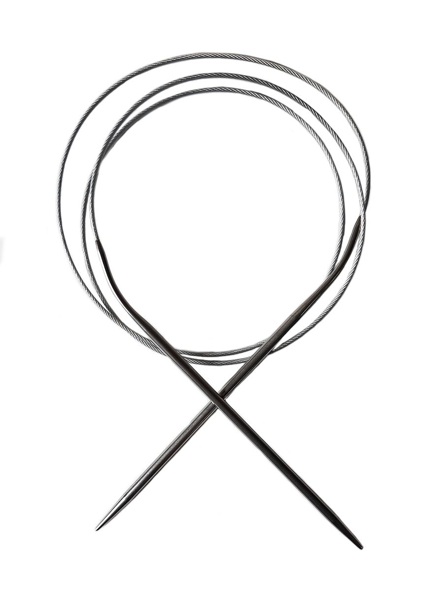 Спицы для вязания, круговые, с металлическим тросом 3,5мм 14/100см