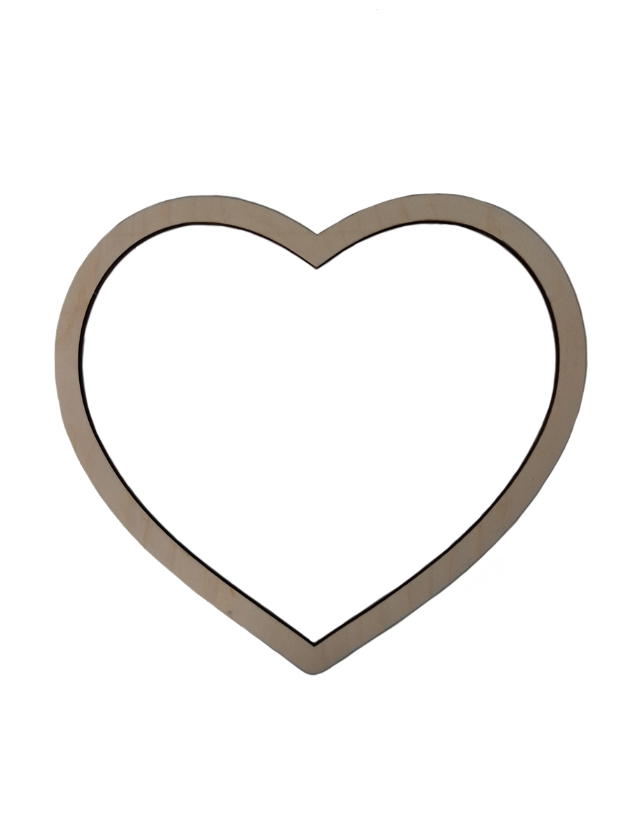 Контур-основа "Сердце" из фанеры для макраме, 30*27см